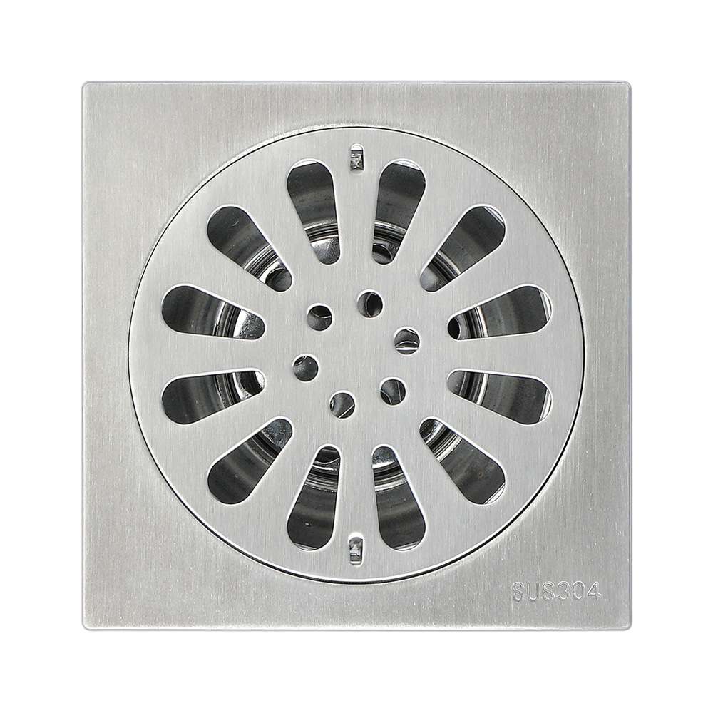 120*120mm square and round stainless steel balcony and bathroom drainage floor drain manufacturer wholesale HIDL143-1 Specification drawing