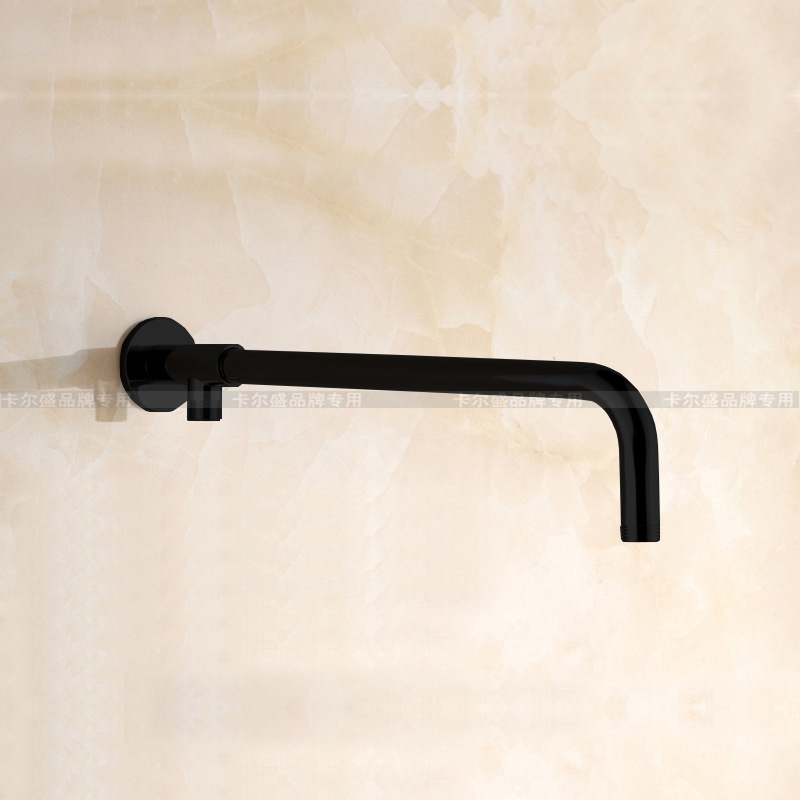 Stainless steel concealed showerhead wall pipe connection rod, black showerhead top spray showerhead wall pole outlet pipe Specification drawing