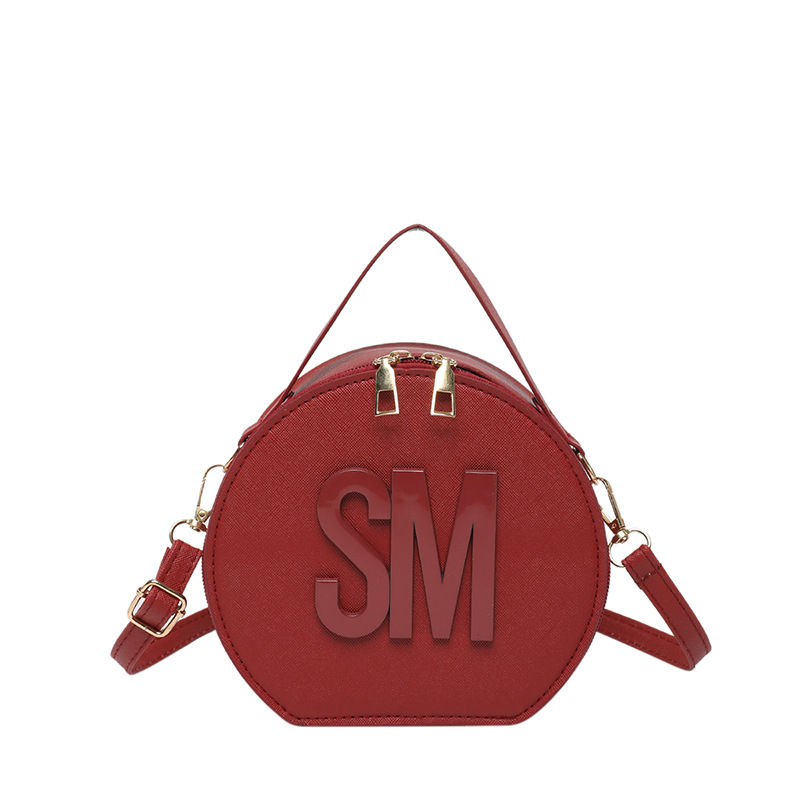 A new Korean-style small round letter handbag for spring 2025, a single-shoulder crossbody bag for cross-border trendy women Item Picture