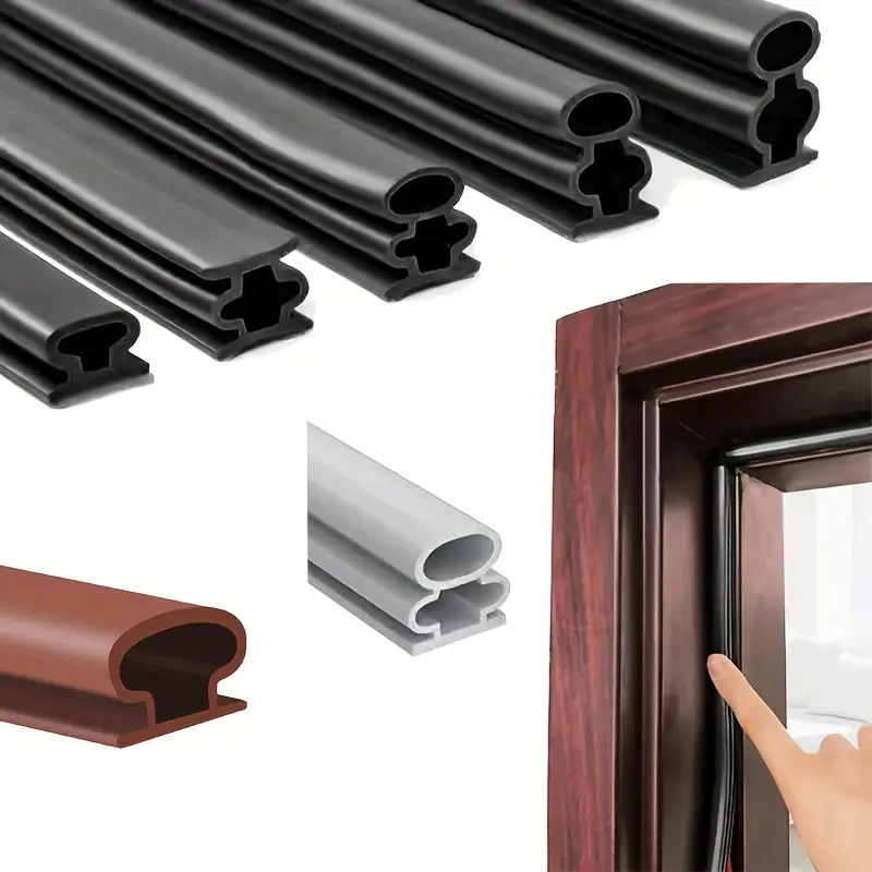 Anti-theft door sealing strips, I-shaped door frame, door gap strips, edge banding strips, self-adhesive sound insulation, anti-wind leakage and heat preservation rubber strips full figure