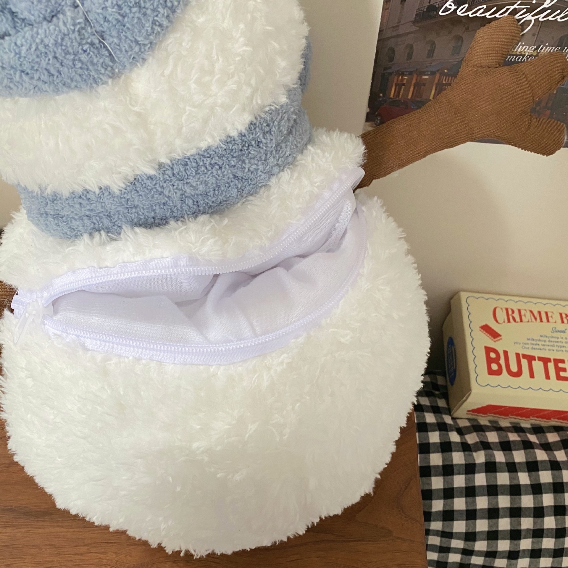 New rechargeable hot water bag for winter warmth, cute snowman warmers, dormitory bed warmers, women's electric warmers Specification drawing