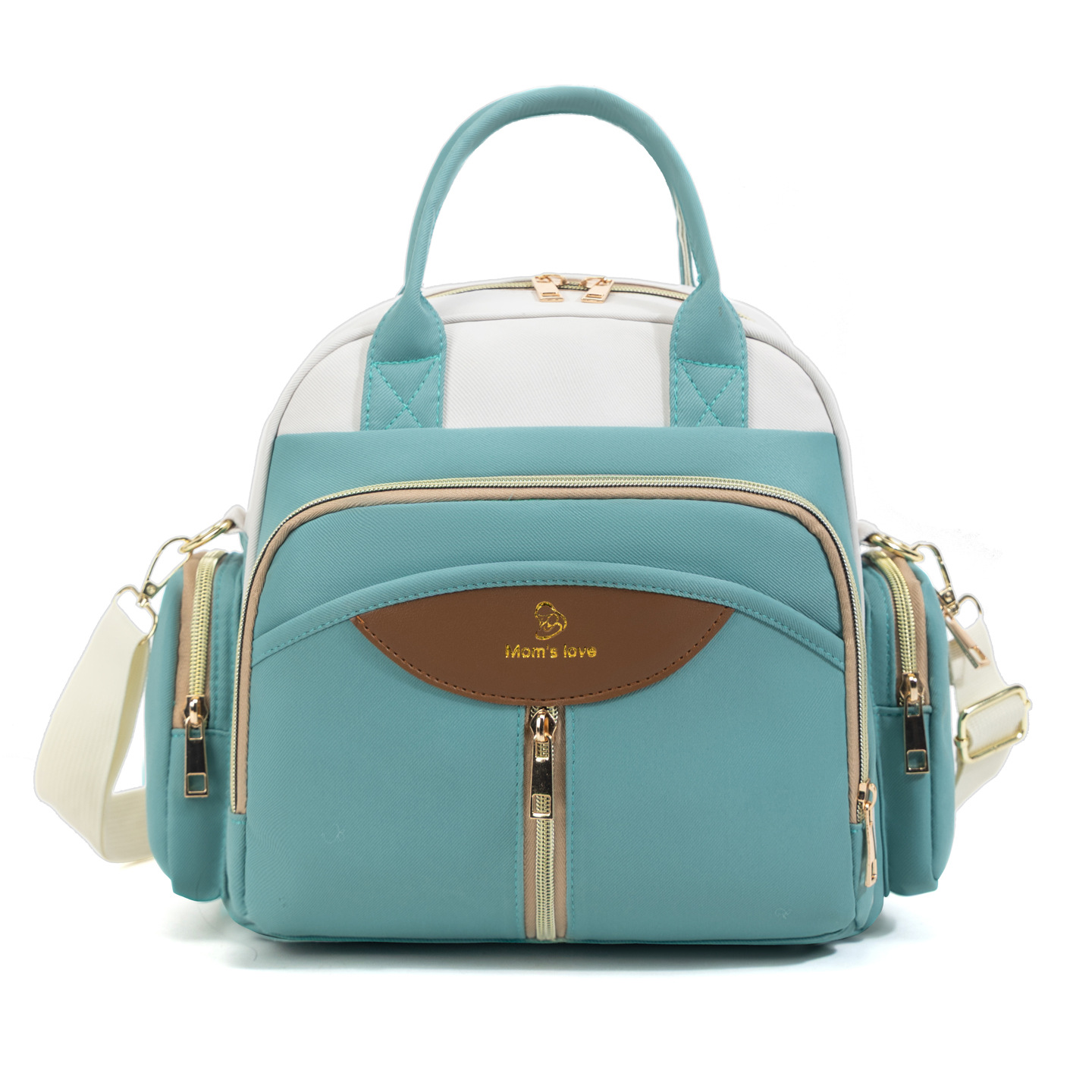The 2025 new multi-functional Mommy Bag is a large-capacity backpack that can be carried diagonally or by hand. It is a portable baby product and mother and baby bag Item Picture