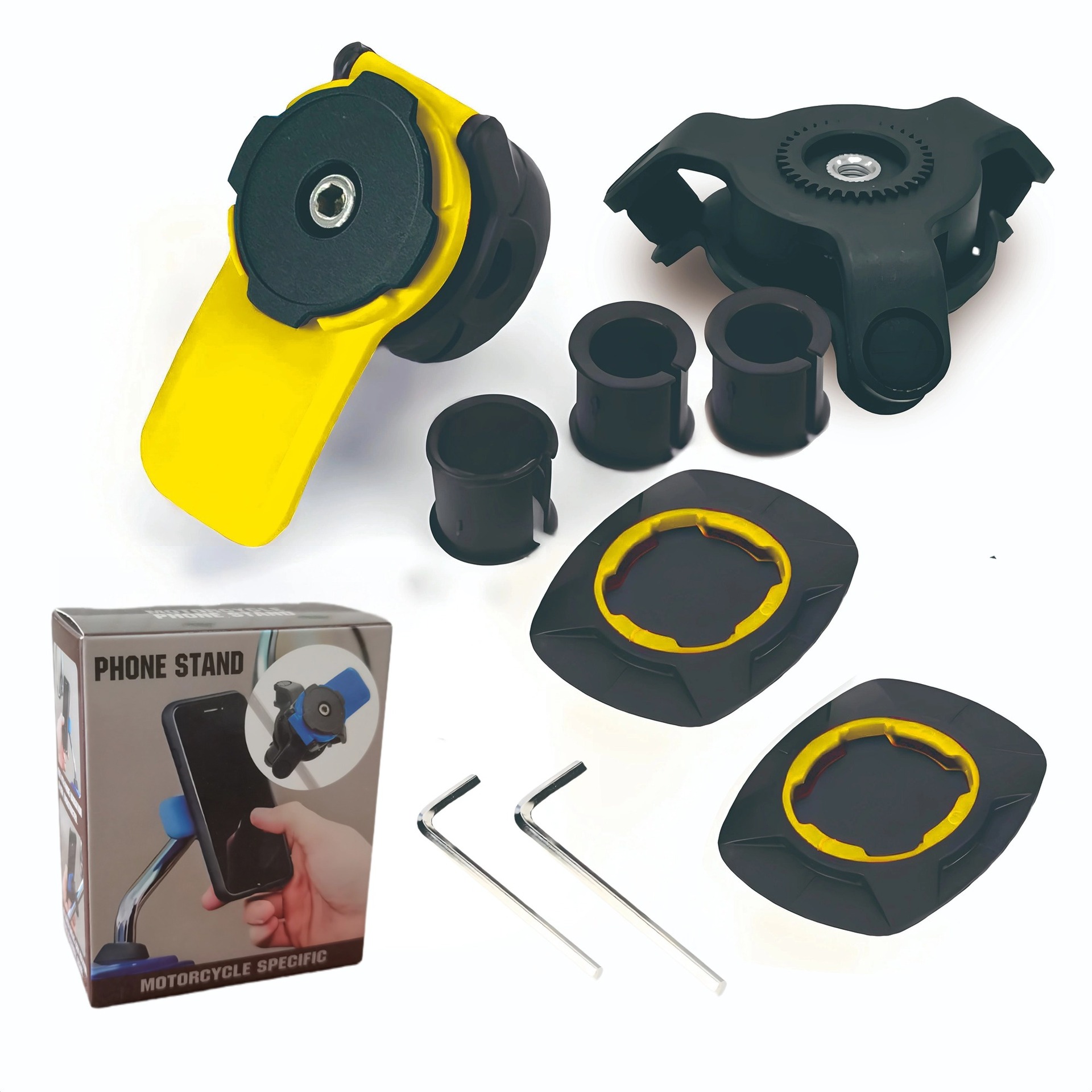 Cross-border simple 360-degree rotating motorcycle stand, takeout navigation, detachable mobile phone stand, bicycle mobile phone stand details Picture