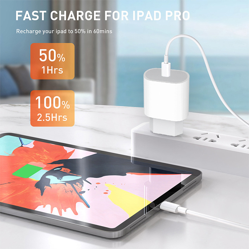 The PD20W fast charging charger with Type-C interface and European and American British standard speed distributor is suitable for the iPhone 13 charger Xs Specification drawing