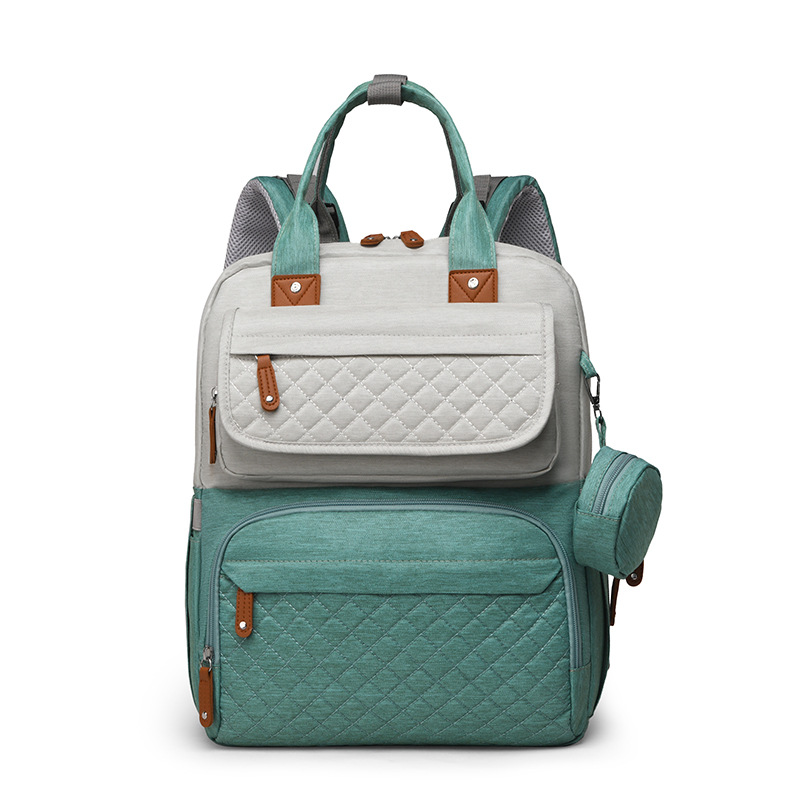 New multi-functional mommy bag, baby urine pad, insulated compartment, mother's backpack, multi-compartment, large-capacity mother and baby bag Specification drawing