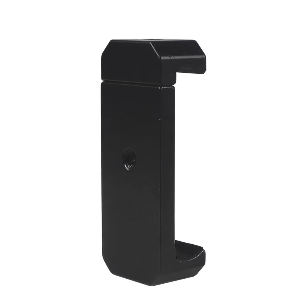 Fill light, hot shoe, mobile phone holder, universal selfie stick, straight clip, E-shaped stretch metal clip, mobile phone live streaming accessories Application Scenario