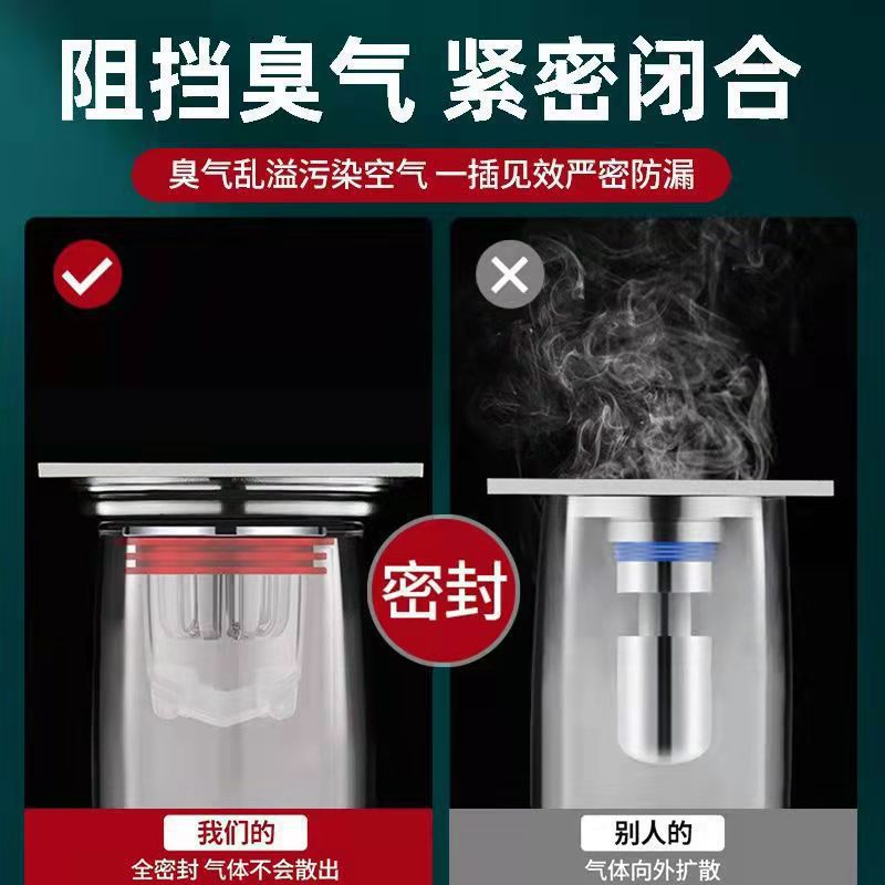 The light luxury floor drain anti-odor device is a universal anti-odor cover for anti-backflow drainage of bathroom pipes and a sealing inner core cover Application Scenario