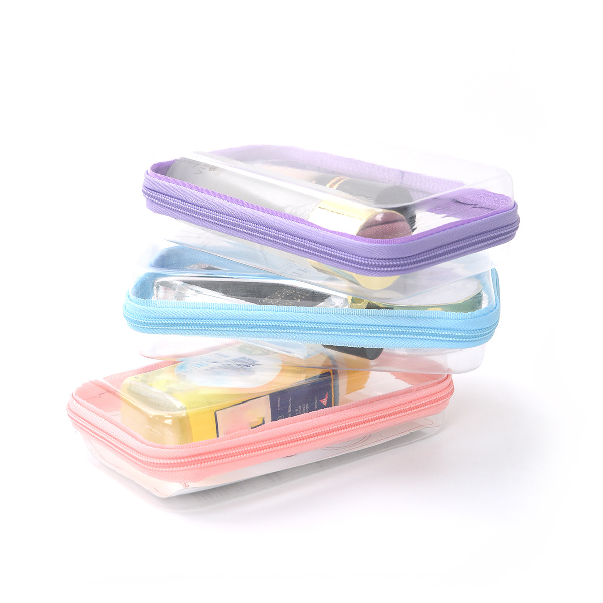 Feihong Cross-border Amazon Travel Storage Bag Set, Cosmetics Zipper Storage Bag, Portable Stationery Storage Box full figure