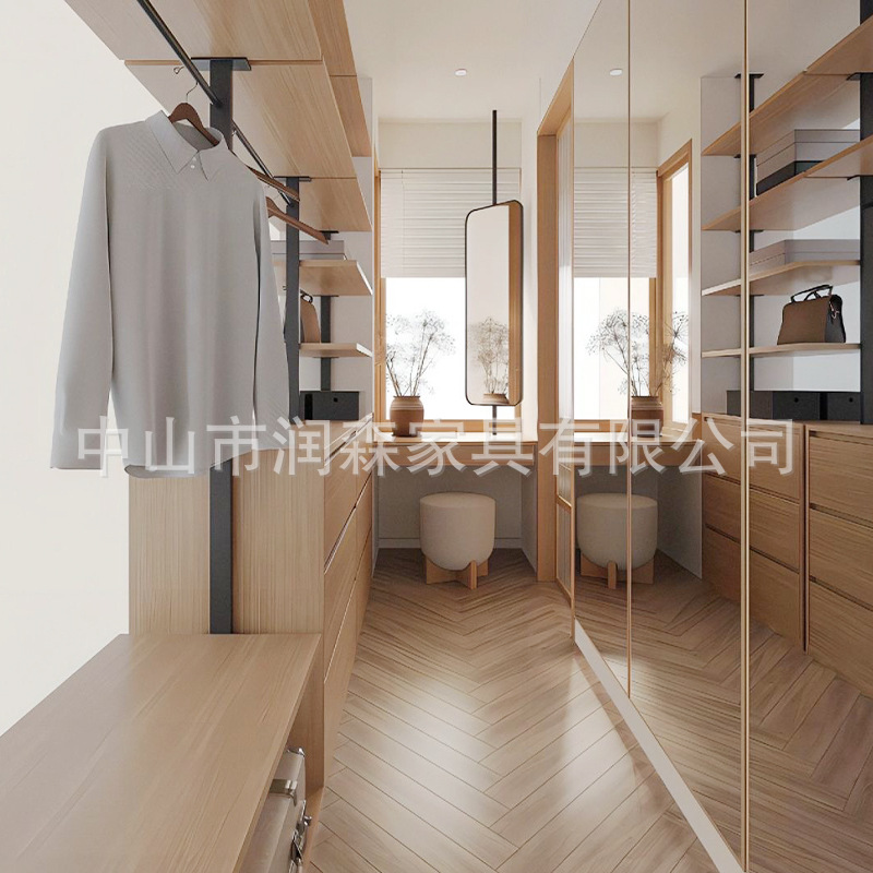 Fully hidden aluminum alloy frame tempered coated glass wardrobe door, minimalist wine cabinet, bookcase, hidden frame mirror cabinet door Application Scenario