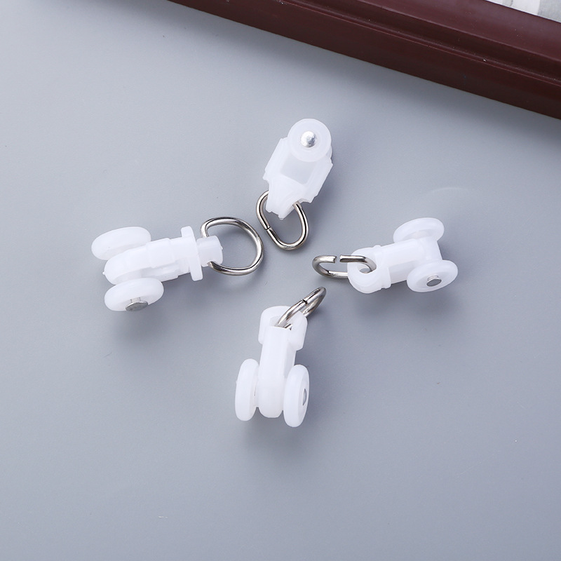 Old-fashioned classical Roman rod straight rail smooth pulley household top-mounted curtain rod ball roller details Picture