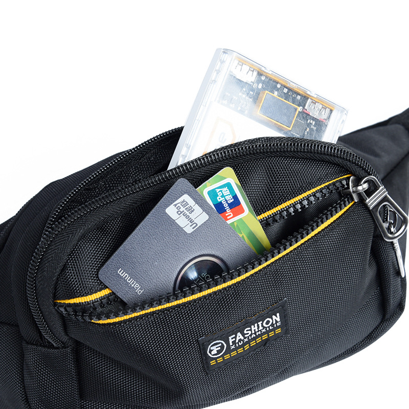 Cross-border waist bag, men's outdoor sports hiking crossbody bag, men's chest bag, mobile phone bag, construction site durable work cash register bag details Picture