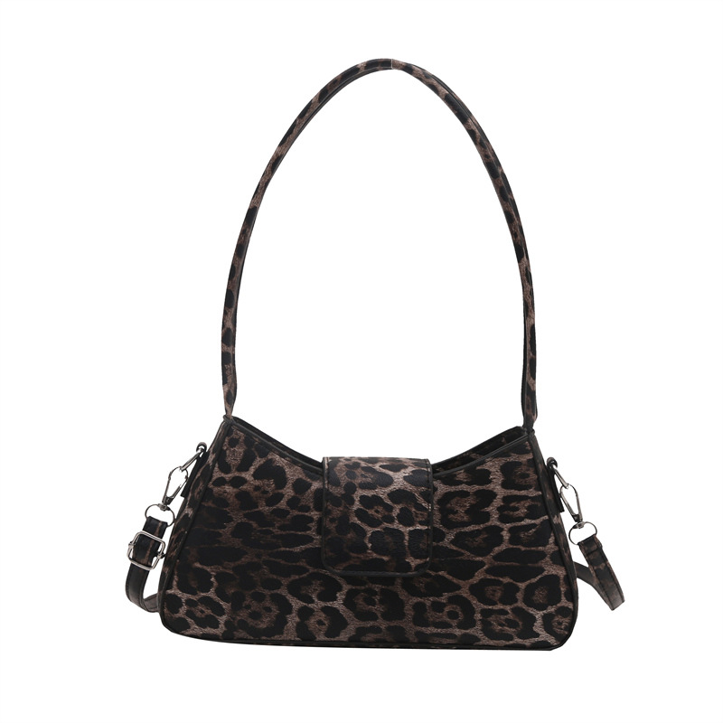 A new cross-border high-end leopard print women's bag, a fashionable and stylish single-shoulder bag with a touch of European and American style, and a commuting handbag Item Picture