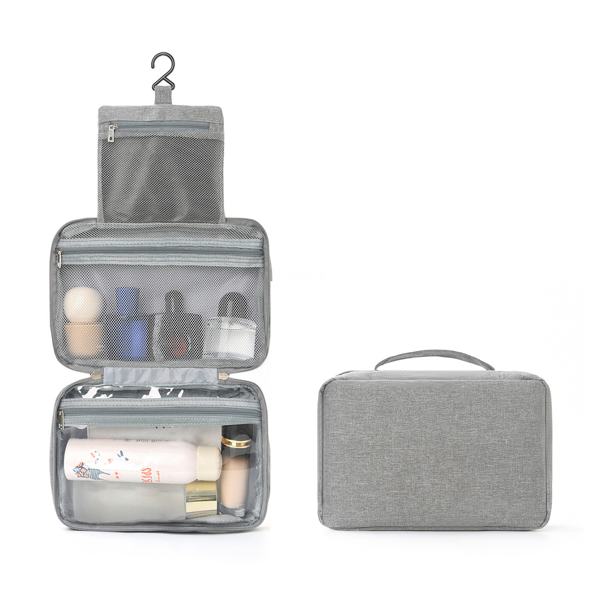 Feihong Cross-border 30% off dry and wet separation, multi-color storage for toiletries and cosmetics, portable toiletries bag and makeup bag Specification drawing