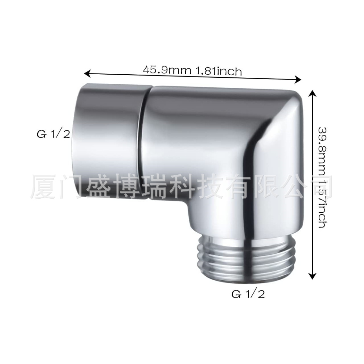 Right-angle adapter, 90-degree shower head with self-rotating adapter, two-in-one shower head quick adapter full figure