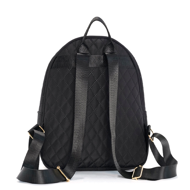 Feihong Cross-border Quilted Backpack, embroidered thread backpack, large capacity, fashionable and simple backpack, versatile children and girls' schoolbag Specification drawing
