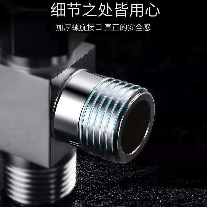 The four-part copper union three-way water distributor, water heater, pipe material, faucet, internal thread and external thread diversion square body is direct Specification drawing