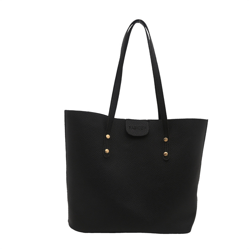 Large-capacity 2024 new women's bag, fashionable and retro hand-held shoulder bag, simple and versatile tote bag, commuting bag Item Picture