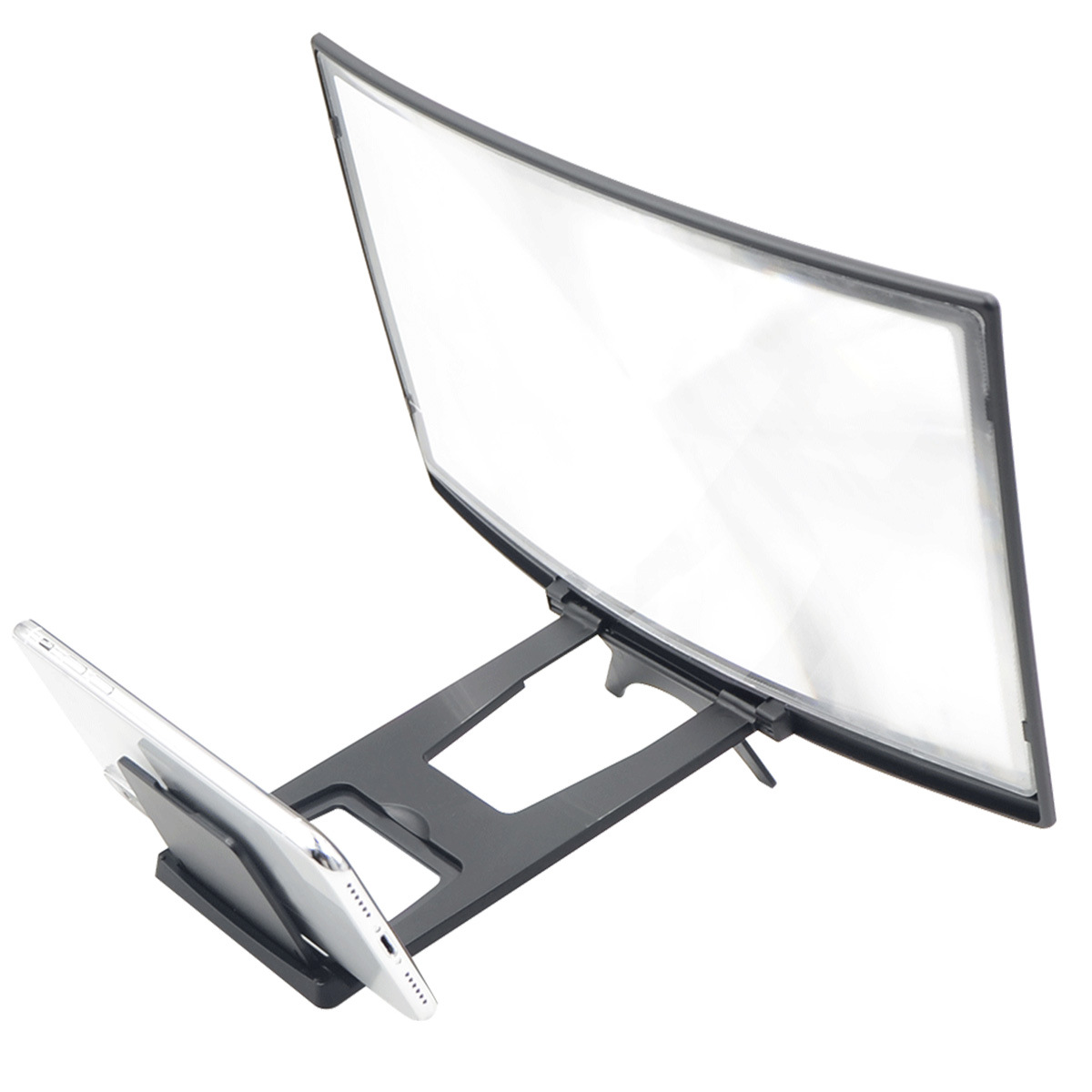 Technology curved screen mobile phone screen amplifier 12-inch curved screen amplifier 3d high-definition screen magnifying glass lazy person stand Item Picture