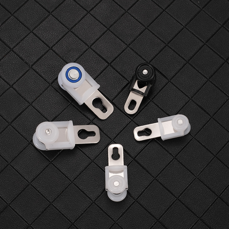 Stainless steel curtain accessories pulley self-silent electric curtain track pulley curtain pulley roller manufacturer direct Specification drawing