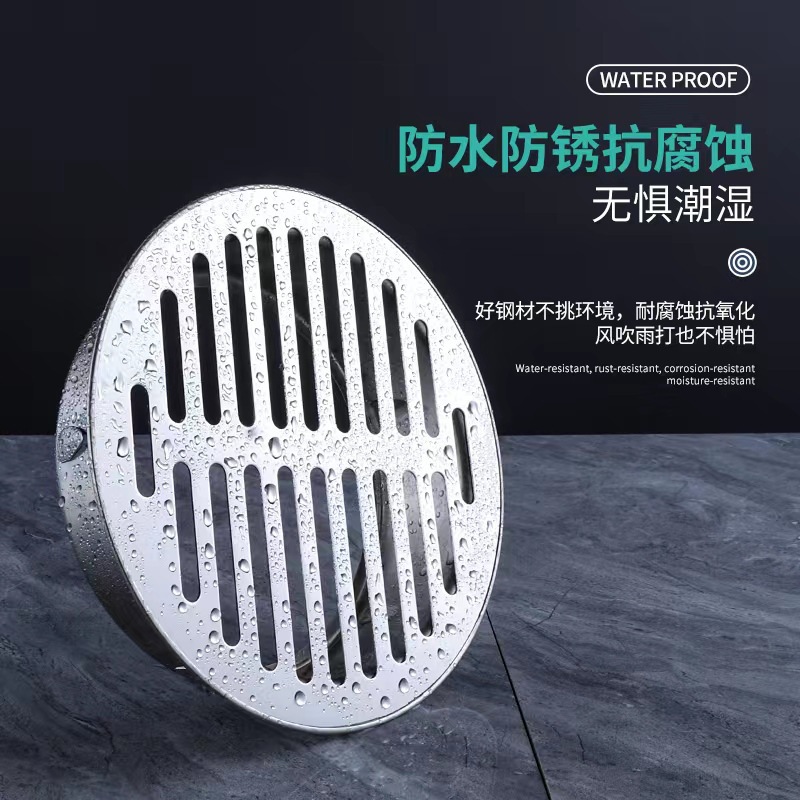 304 stainless steel floor drain filter screen, rooftop floor drain cover, roof sewer pipe, rat-proof, outdoor exposed platform drainage pipe details Picture