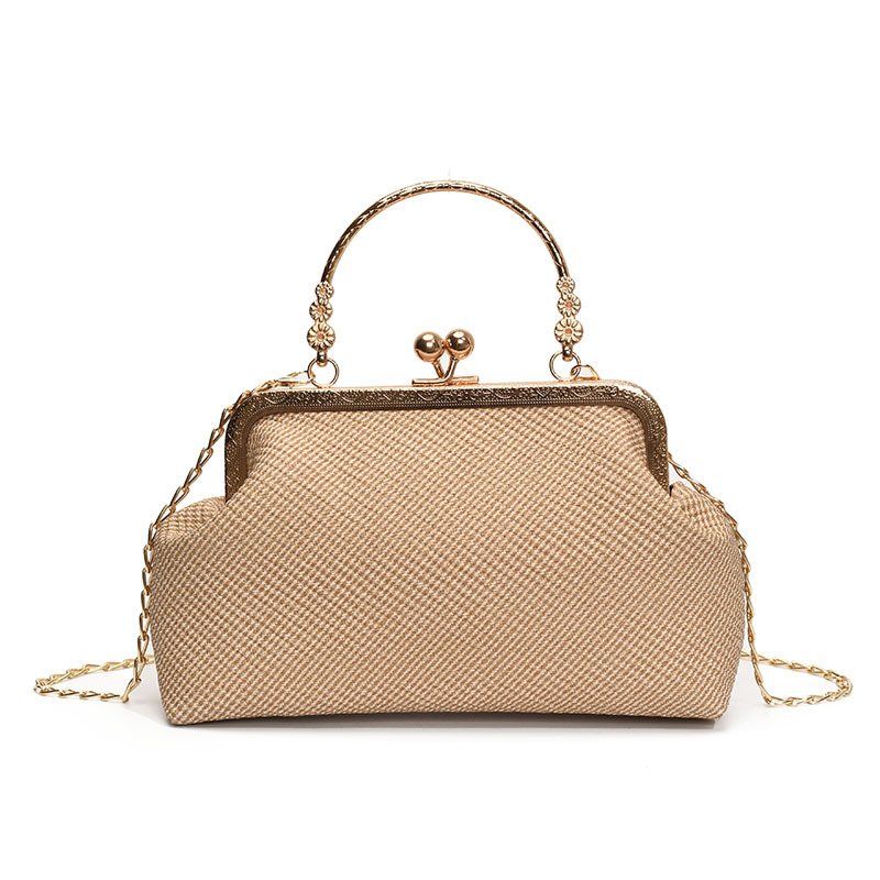 Chinese-style handbag, a versatile vertical striped shell bag for women, 2025 new high-end quality chain single-shoulder crossbody bag Item Picture