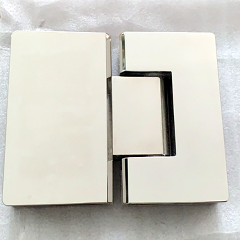 180-degree bathroom clamp, shower room glass fixing clamp, straight-edge rectangular precision cast stainless steel bathroom hardware hinge Specification drawing