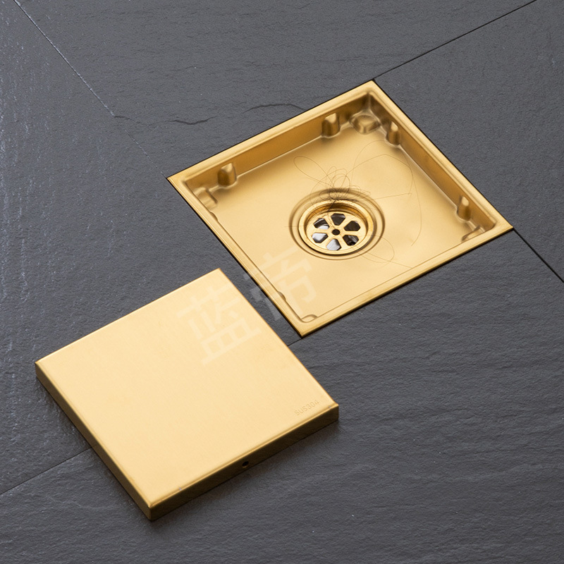 15*15 anti-odor invisible floor drain, 304 stainless steel concealed floor drain, bathroom shower room floor drain, cross-border Specification drawing