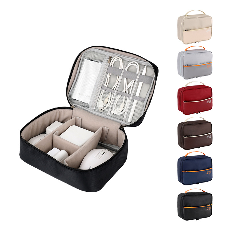 Rednai single-layer digital bag, travel data cable storage bag, portable storage bag, power bank data cable storage bag full figure
