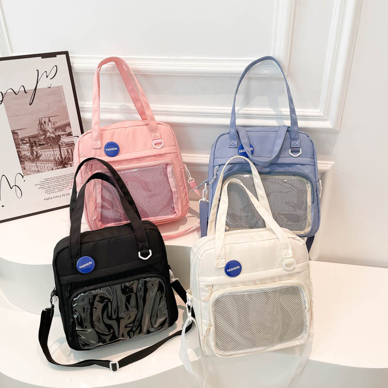 Korean-style fashionable large-capacity handbag, versatile for daily use, transparent and visible, single-shoulder underarm bag for shopping, and commuting bag Application Scenario