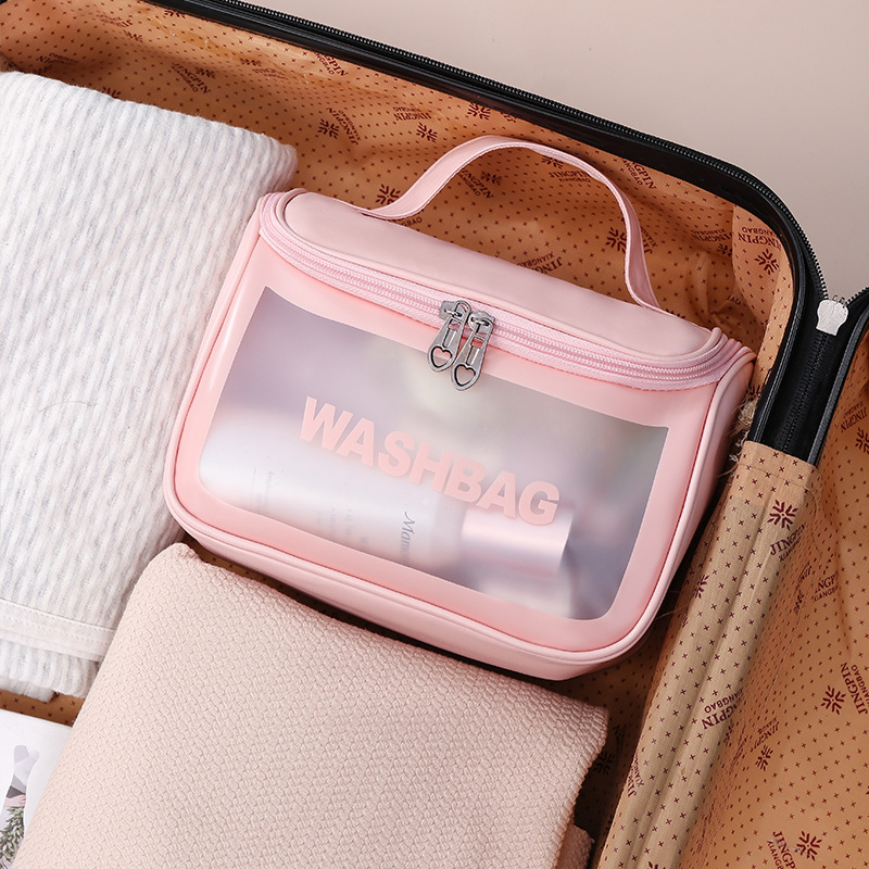 Carefully selected pu flip-top cosmetic bags, large-capacity hand-held toiletry bags, high appearance level portable storage bags, and high-end storage bags Application Scenario