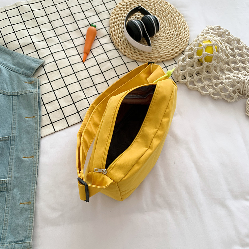 Korean style fashionable nylon single-shoulder bag 2022 Summer new simple and casual crossbody bag, fresh and cute girl travel bag Specification drawing