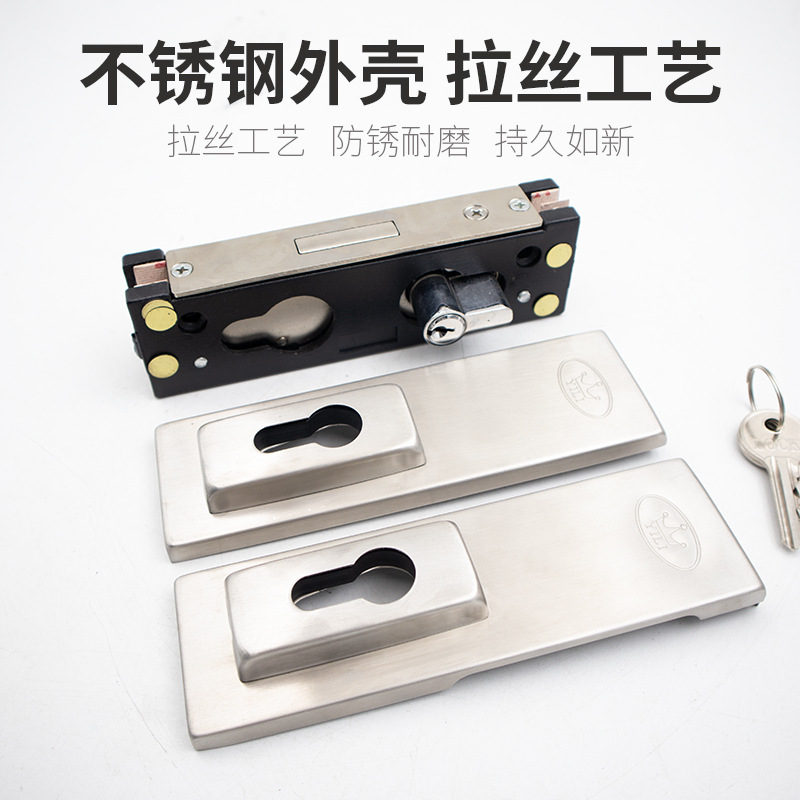 10-19mm frameless glass door lock, lock clamp, ground lock, inwardly and outward-linked spring door clamp, ground latch lock, underground lock Specification drawing
