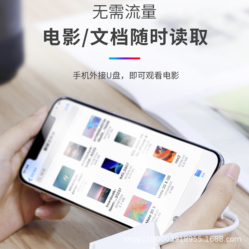 Apple compatible mobile phone adapter otg to usb female USB flash drive converter microphone to portable hard drive Specification drawing