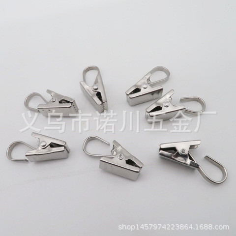 430 stainless steel flat wire clip hook, shower curtain clip, sawtooth clip, metal clip, curtain hook Specification drawing