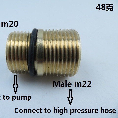 7110264 Axial CAM high-pressure cleaner pump outlet kit female head M22 threaded high-pressure hose details Picture