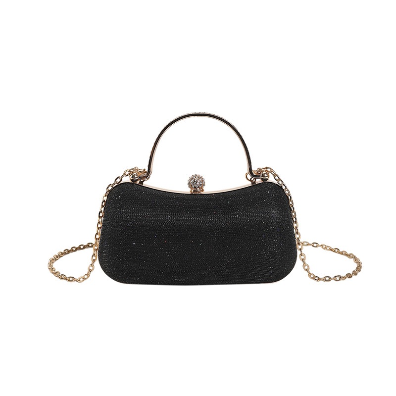 New Summer 2024 fashion chain handbag, banquet bag, single-shoulder crossbody small square bag, stylish hand-held gold bag Item Picture