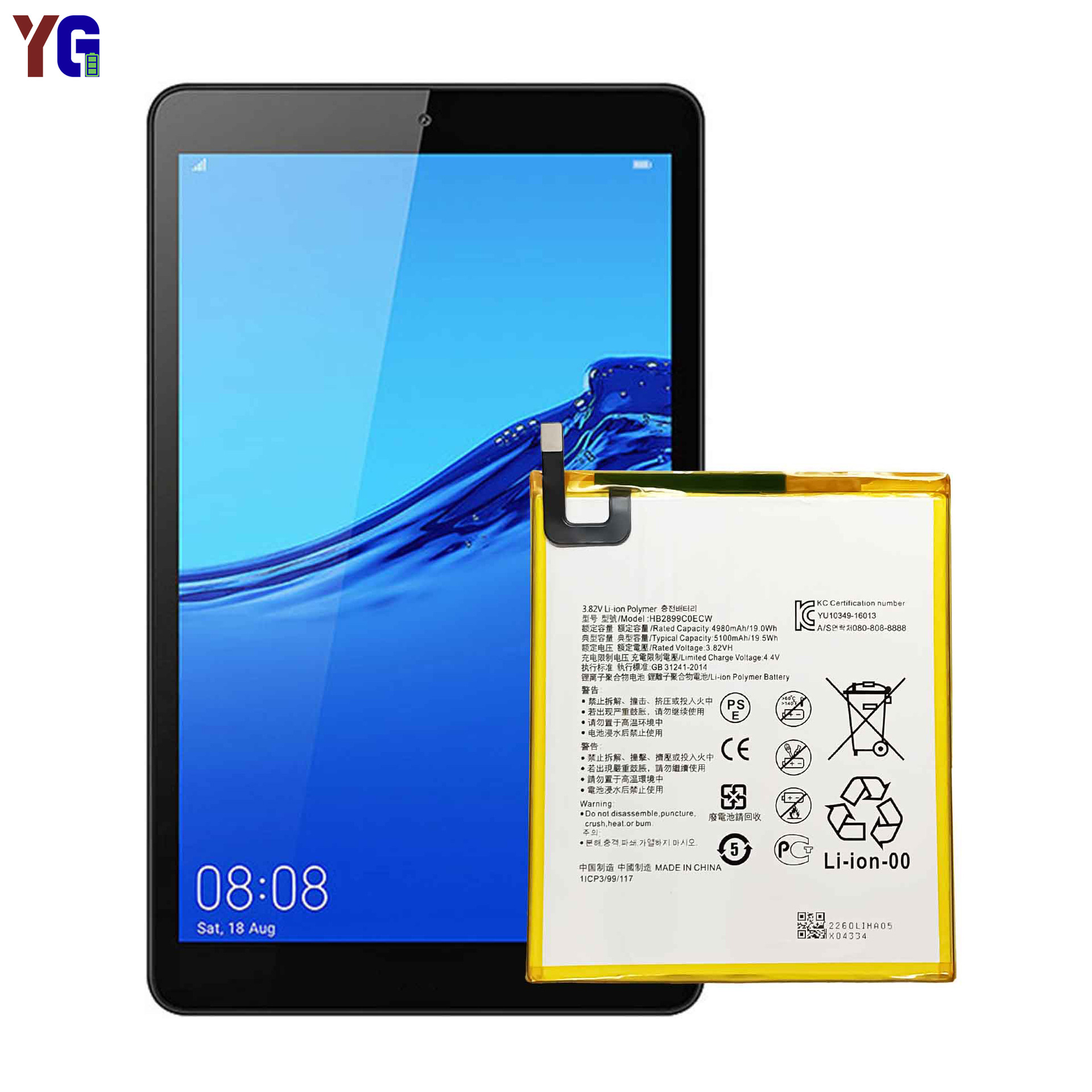 Compatible with the 8-inch JDN2-W09/AL00HN HB2899C0ECW battery of Huawei Honor Tablet M5 Youth Edition Application Scenario