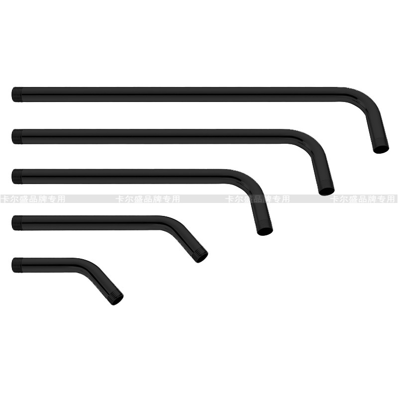 Stainless steel concealed showerhead wall pipe connection rod, black showerhead top spray showerhead wall pole outlet pipe Item Picture