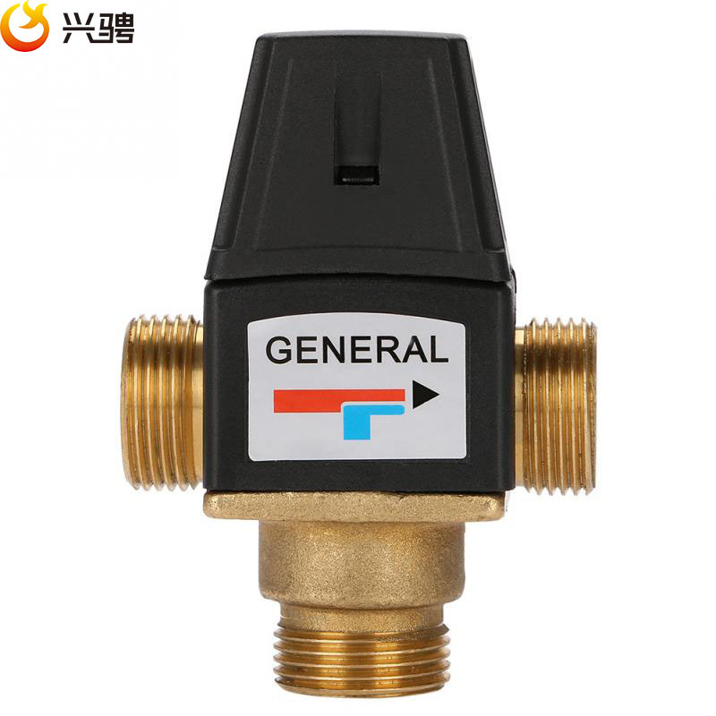 Factory direct sales of brass thermostatic valves, solar electric water heater thermostatic mixing valves, and small kitchen treasure floor heating temperature control valves full figure
