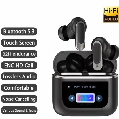 V8 display, A9pro Bluetooth headphones, A10 noise cancellation, ANC wireless in-ear TWS translation, AI color screen, long battery life details Picture