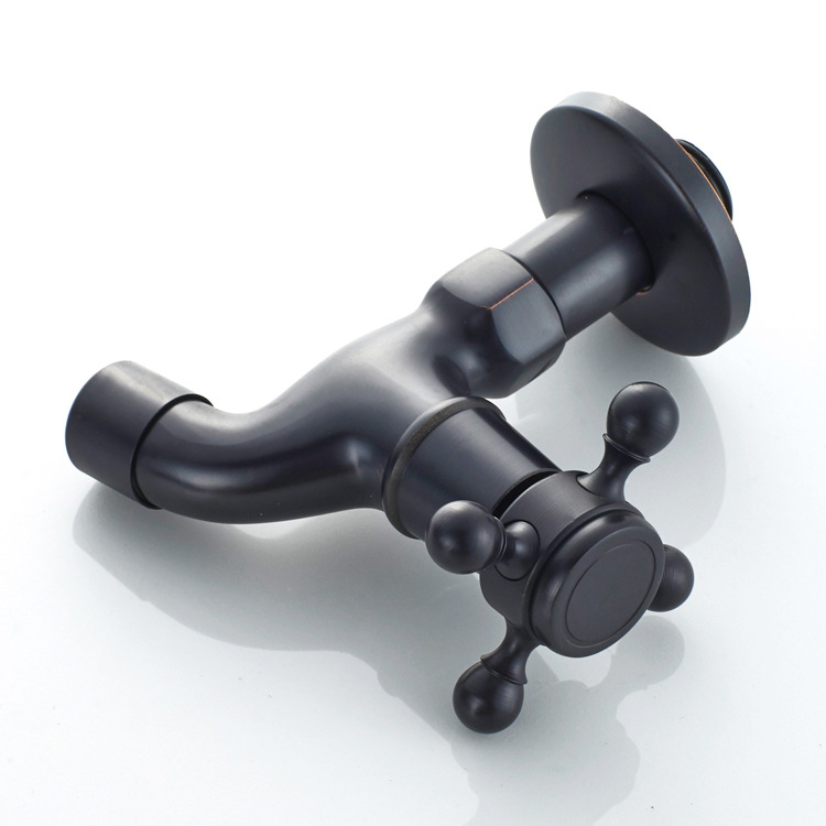 Wholesale of European-style black bronze mops, black antique plum blossom handwheel mops, pool faucets and small faucets Specification drawing