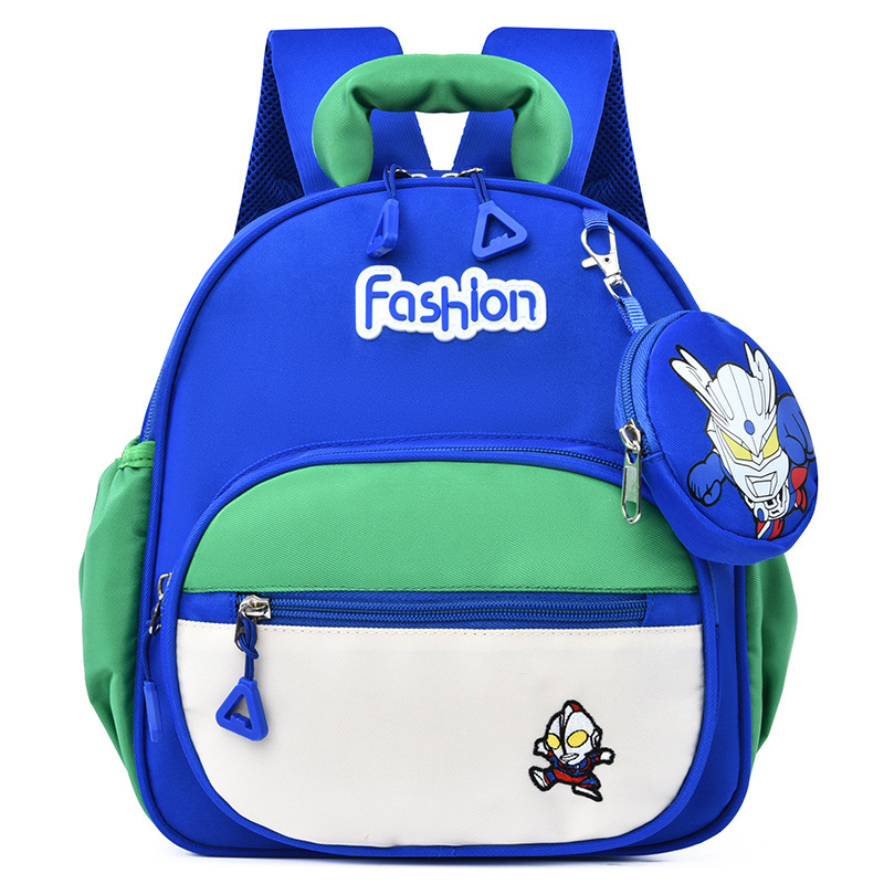 A new favorite among trendy kids, this is a lightweight back-protecting children's casual backpack with cartoon prints and contrasting colors for babies details Picture