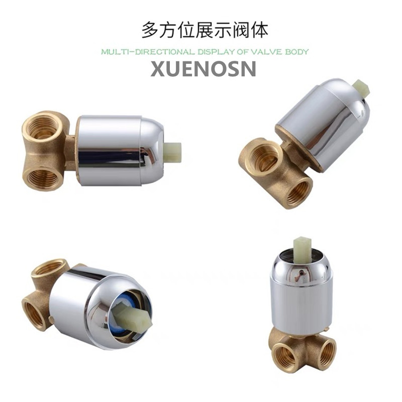 All-copper chrome-plated concealed single-function shower faucet wall-mounted circular three-way shower faucet cross-border project payment Application Scenario