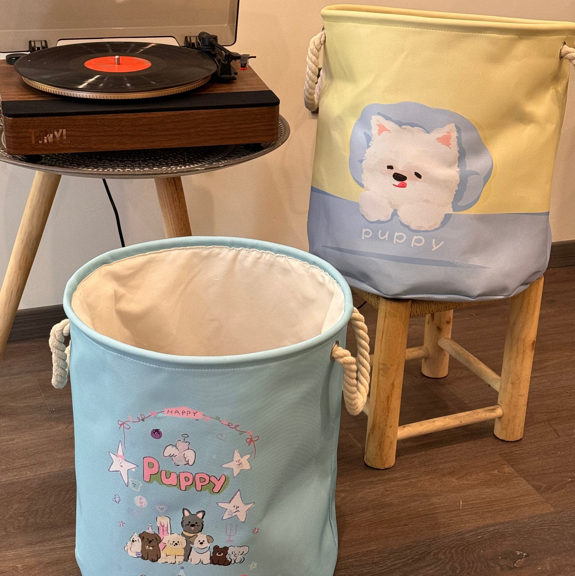 Original puppy Dirty clothes basket, home foldable dirty clothes storage basket, laundry basket, toy storage bucket basket Specification drawing