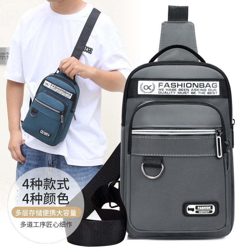 A new trendy and fashionable crossbody bag for business men with a large capacity, a casual Korean-style single-shoulder bag for women with a high-end feel details Picture