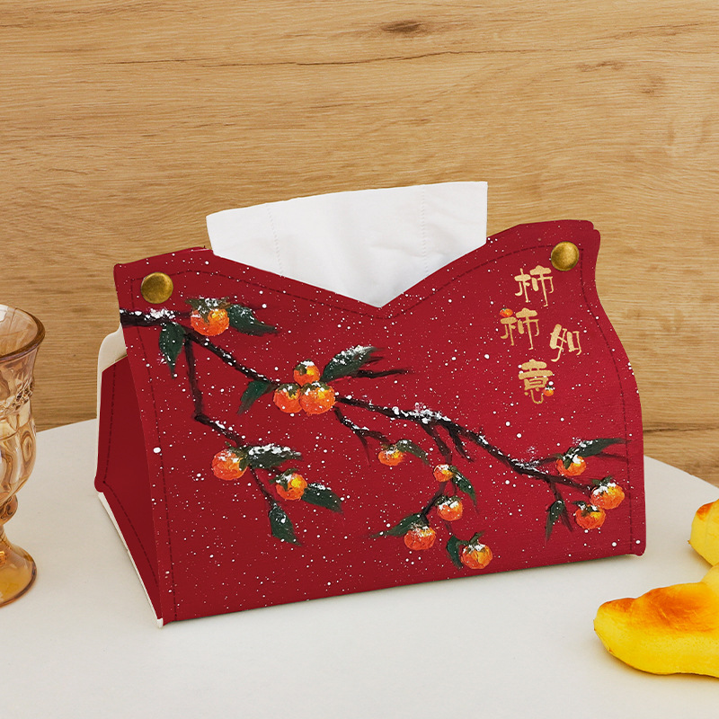Good things happen: Wedding celebration, wedding room decoration, tissue box, living room storage, tissue box, Chinese red tissue bag Application Scenario