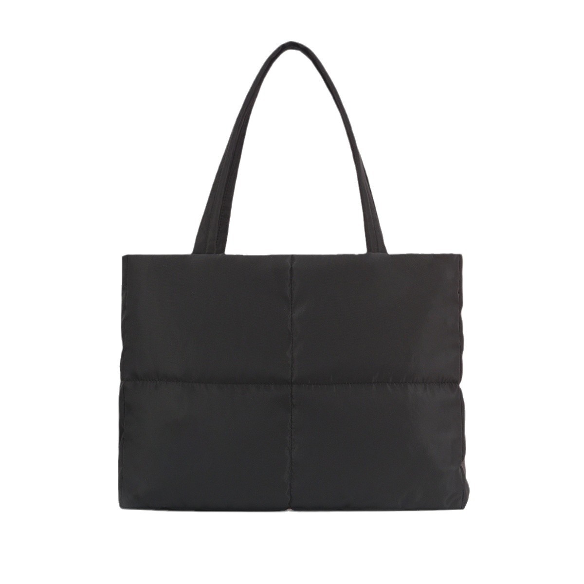 Cross-border autumn and winter fashion tote bag, high-end large-capacity down bag, simple and comfortable single-shoulder bag for women's commuting Item Picture