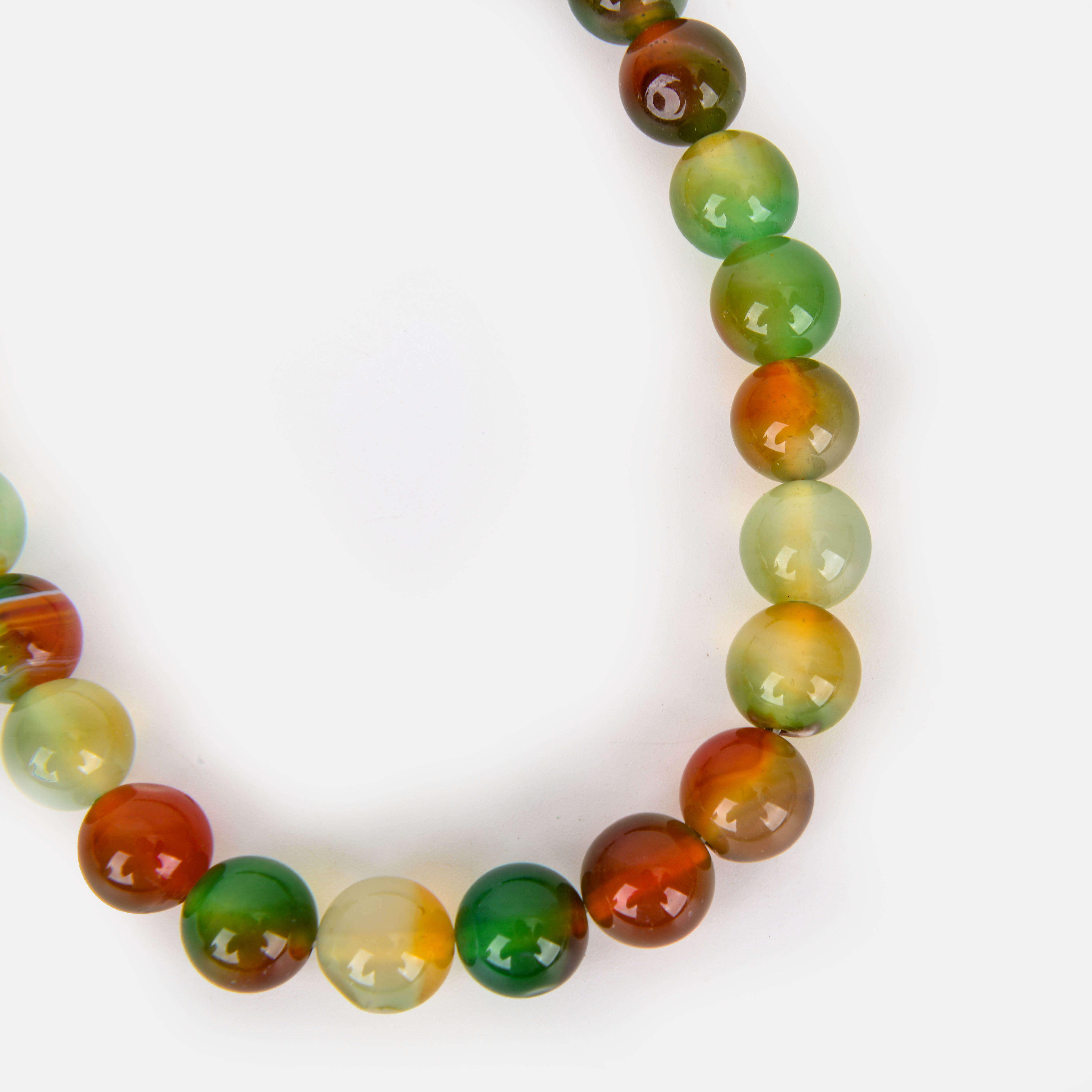 红玛瑙圆珠绿玛瑙散珠diy手链项链饰品配件白玛瑙串详情图5