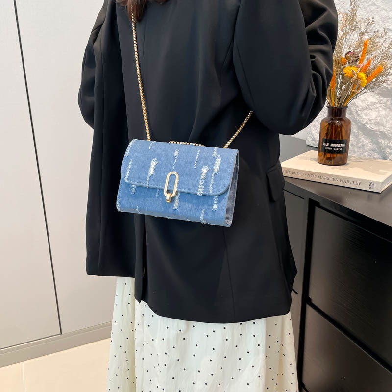 Trendy, fashionable, versatile and high-quality single-shoulder crossbody women's bag, cross-border spring new chain small square bag Specification drawing