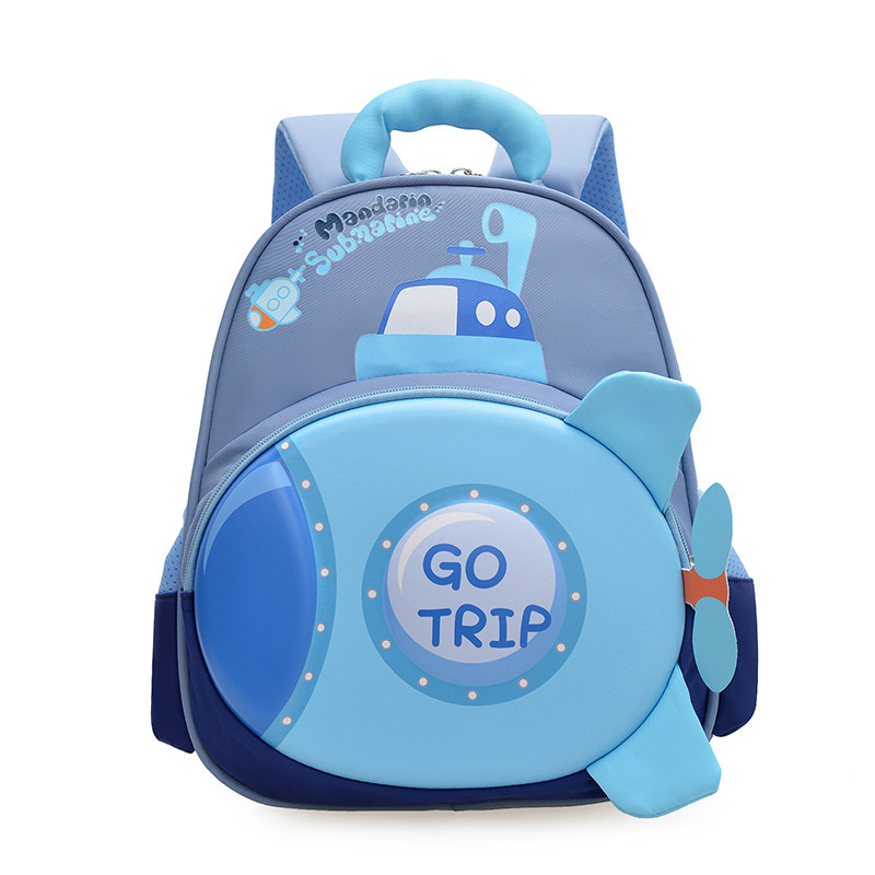 Cartoon 3D hard shell double-shoulder backpack for kindergarten children, 3-6 years old for boys and girls in preschool Item Picture